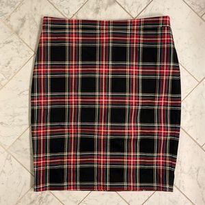 Jcrew Tartan plaid pencil skirt size 8 NWT